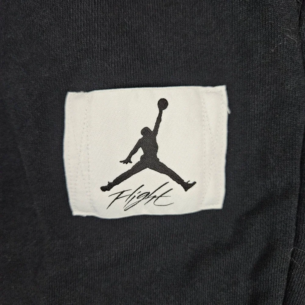 Jordan Flight Men's French Terry Joggers Black Pants‎ DQ7468-010 Size Large